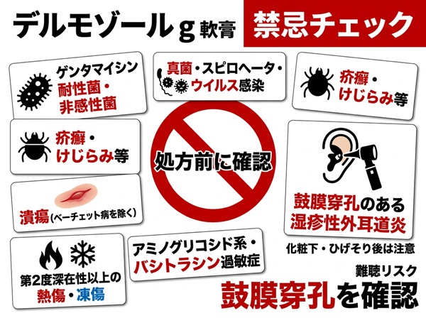 デルモゾール g 軟膏の禁忌一覧